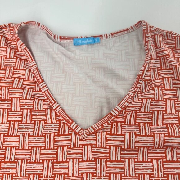 J. McLaughlin  Size Small Stretch Womens Long Sleeve V-Neck Tunic Top Red - Picture 4 of 11